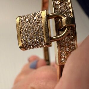 Michael Kors Gold Padlock Bracelet with Crystals